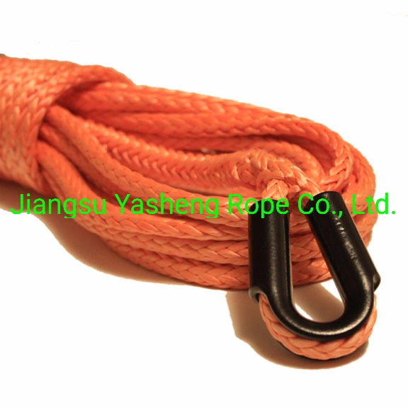 12-Strand Synthetic UHMWPE Towing Winch Rope Recovery Strap