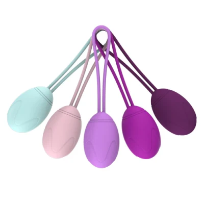 Kit de bolas de Kegel de 5 bolas completamente de silicona para recuperación de músculos vaginales del suelo pélvico de mujeres posparto