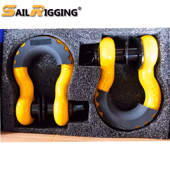 Punto de recuperación de enganche de remolque de acero forjado con grillete de anillo en D de 3/4